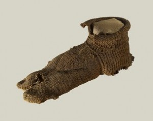 Egyptiskt fynd: Socka av ull, år 100-350, Roman/Coptic.